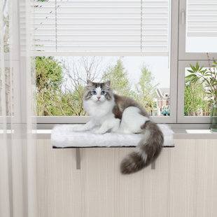 Cat window perch for narrow outlet sills